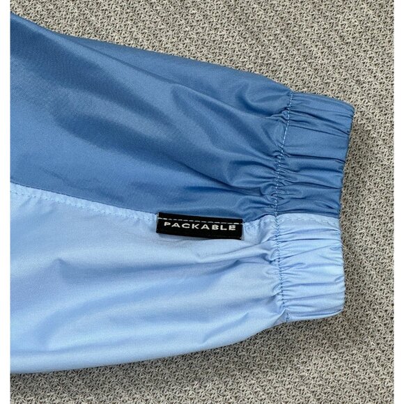 Columbia Womens Blue Windbreaker Jacket Size L Zip Water-Resistant Stowed Hood - Picture 16 of 16